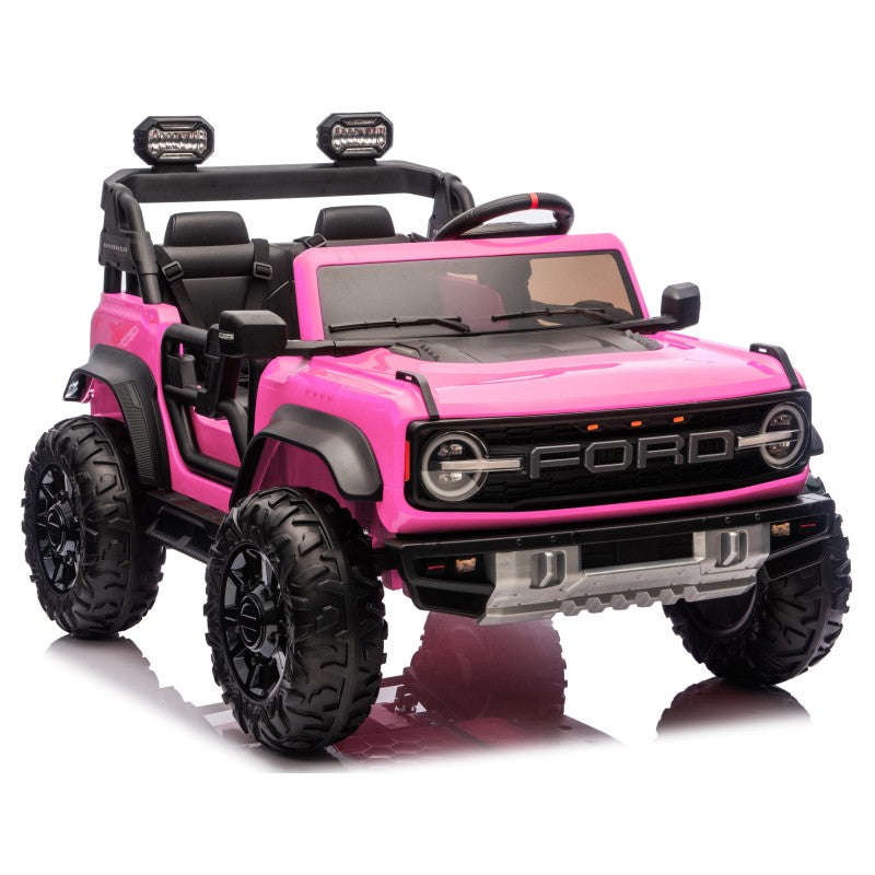 Ford Bronco Raptor 24V Auto Macchina Elettrica per Bambini 2 Posti Fuoristrada con Telecomando - RUOTE IN GOMMA EVA XL 0975 – Variante Rosa