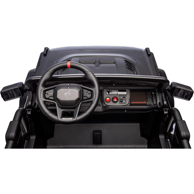 Ford Bronco Raptor 24V Auto Macchina Elettrica per Bambini 2 Posti Fuoristrada con Telecomando - RUOTE IN GOMMA EVA XL 0975 – Variante Nero