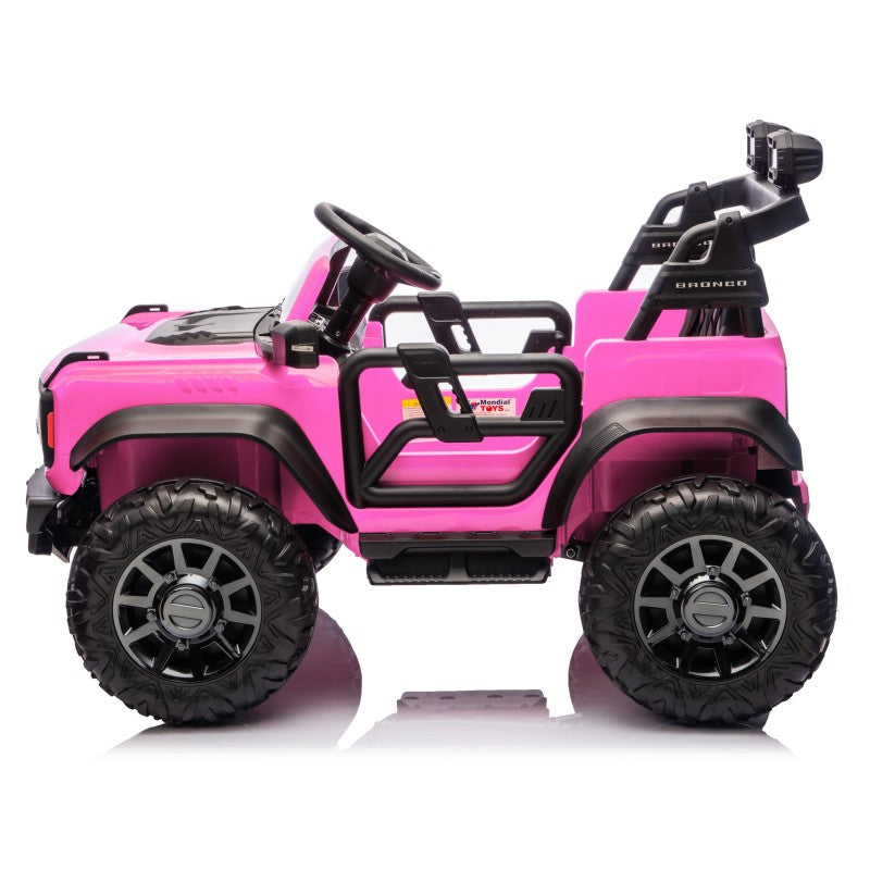 Ford Bronco Raptor 24V Auto Macchina Elettrica per Bambini 2 Posti Fuoristrada con Telecomando - RUOTE IN GOMMA EVA XL 0975 – Variante Rosa