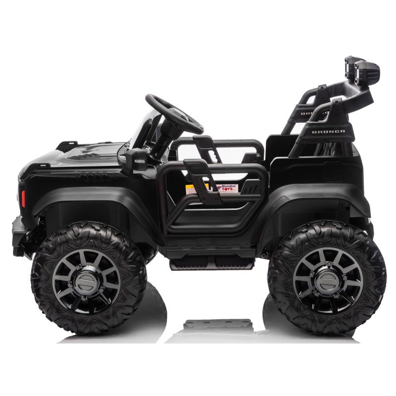 Ford Bronco Raptor 24V Auto Macchina Elettrica per Bambini 2 Posti Fuoristrada con Telecomando - RUOTE IN GOMMA EVA XL 0975 – Variante Nero