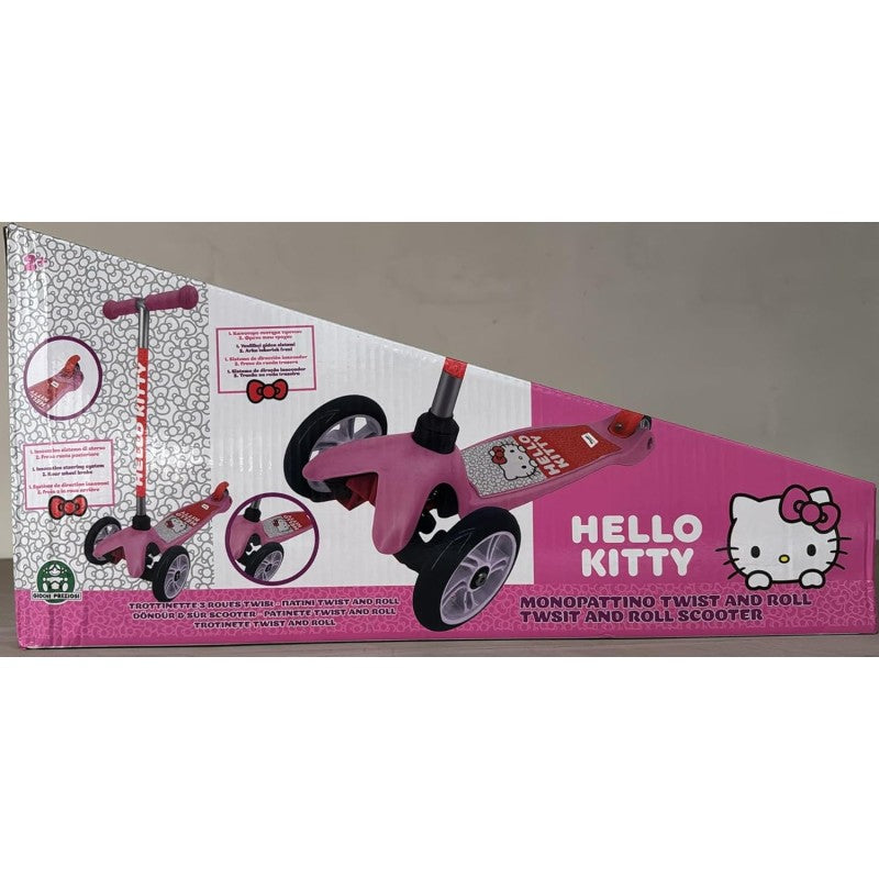 Grandi Giochi HKTG1000 Hello Kitty Monopattino Twist & Roll 3 Ruote Freno di Sicurezza Posteriore Peso massimo 50KG