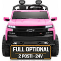 Macchina Elettrica Chevrolet Silverado ZR2 24V Maxi Fuoristrada 2 Posti per Bambini Telecomando Bluetooth Carico Massimo 60 Kg