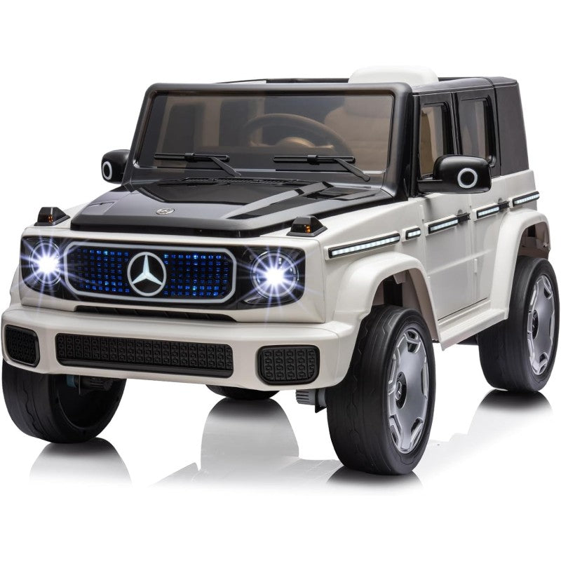 Macchina Elettrica per Bambini 12V Mercedes EQG 63 con 4 Motori, Ruote in Gomma, Telecomando, Sedile in Pelle, Porte Apribili