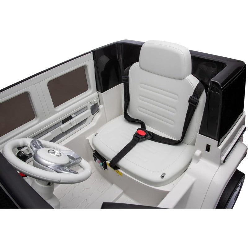 Macchina Elettrica per Bambini 12V Mercedes EQG 63 con 4 Motori, Ruote in Gomma, Telecomando, Sedile in Pelle, Porte Apribili