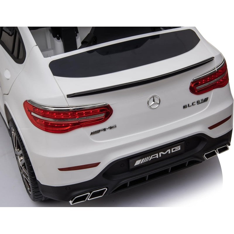 Macchina Elettrica per Bambini 12V Mercedes GLC 63S con Ruote in Gomma Telecomando – Variante Bianco