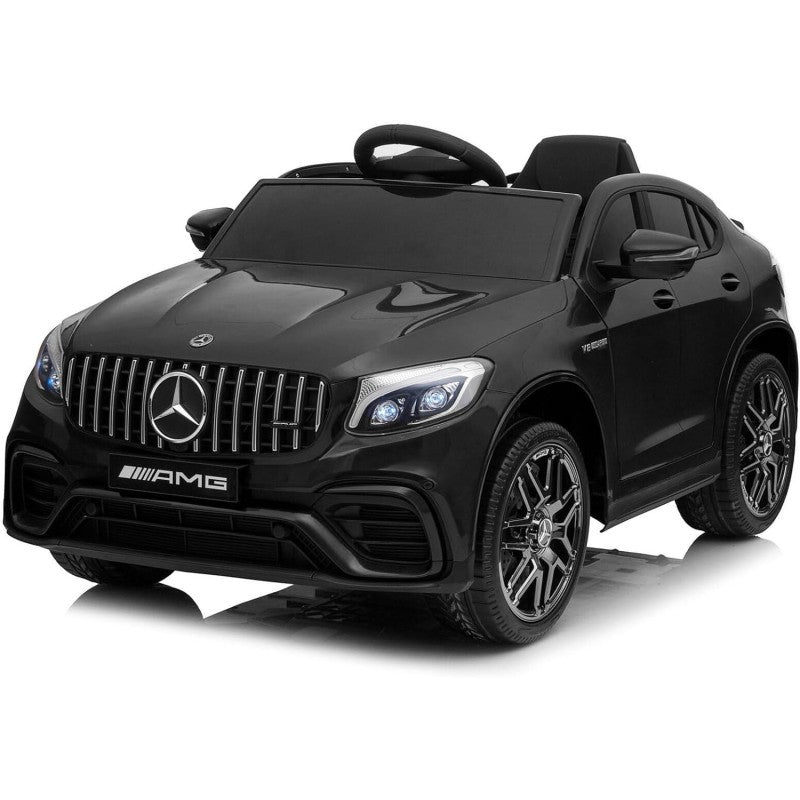 Macchina Elettrica per Bambini 12V Mercedes GLC 63S con Ruote in Gomma Telecomando – Variante Nero