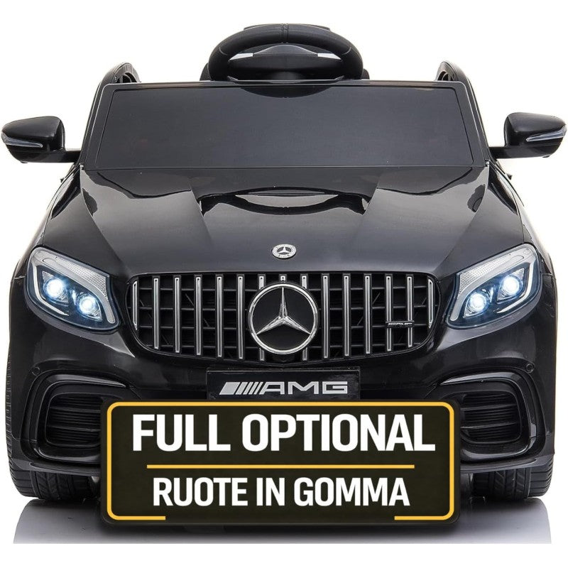 Macchina Elettrica per Bambini 12V Mercedes GLC 63S con Ruote in Gomma Telecomando
