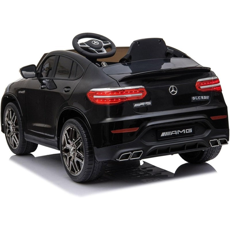 Macchina Elettrica per Bambini 12V Mercedes GLC 63S con Ruote in Gomma Telecomando – Variante Nero