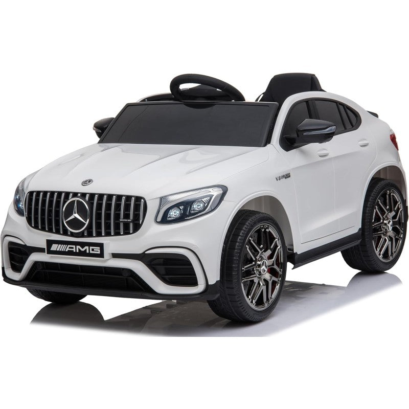 Macchina Elettrica per Bambini 12V Mercedes GLC 63S con Ruote in Gomma Telecomando – Variante Bianco