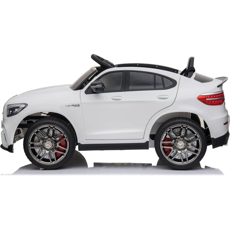 Macchina Elettrica per Bambini 12V Mercedes GLC 63S con Ruote in Gomma Telecomando – Variante Bianco