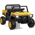 Macchina Elettrica per Bambini 2 Posti 24V UTV CAT Caterpillar – Camion con Cassone Ribaltabile, 4 Motori 100W, Telecomando