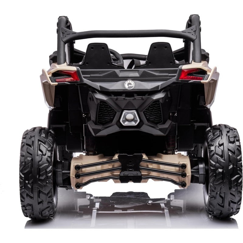 Macchina Elettrica per Bambini 2 Posti Can Am Maverick 24V Maxi Buggy con Ruote in Gomma e 4 Motori Potenti – Variante Nero
