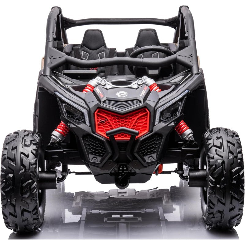 Macchina Elettrica per Bambini 2 Posti Can Am Maverick 24V Maxi Buggy con Ruote in Gomma e 4 Motori Potenti – Variante Nero