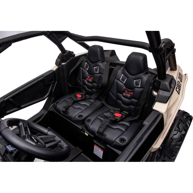 Macchina Elettrica per Bambini 2 Posti Can Am Maverick 24V Maxi Buggy con Ruote in Gomma e 4 Motori Potenti – Variante Nero