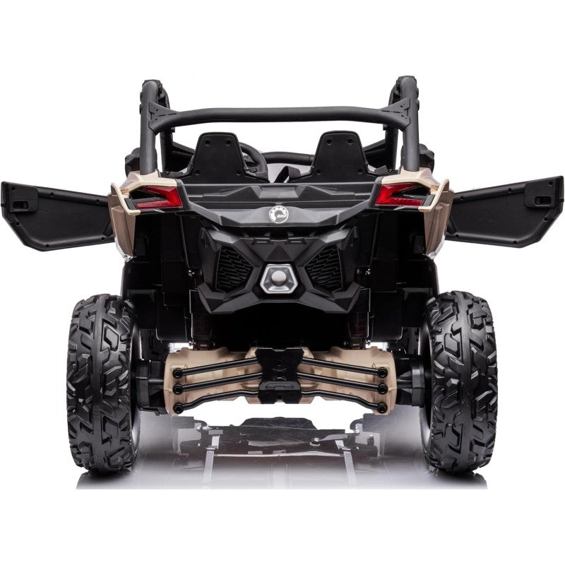 Macchina Elettrica per Bambini 2 Posti Can Am Maverick 24V Maxi Buggy con Ruote in Gomma e 4 Motori Potenti – Variante Nero