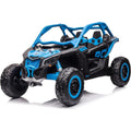 Macchina Elettrica per Bambini 2 Posti Can Am Maverick 24V Maxi Buggy con Ruote in Gomma e 4 Motori Potenti – Variante Blu