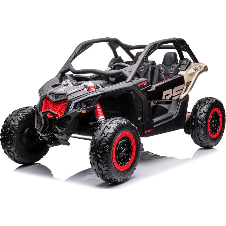 Macchina Elettrica per Bambini 2 Posti Can Am Maverick 24V Maxi Buggy con Ruote in Gomma e 4 Motori Potenti