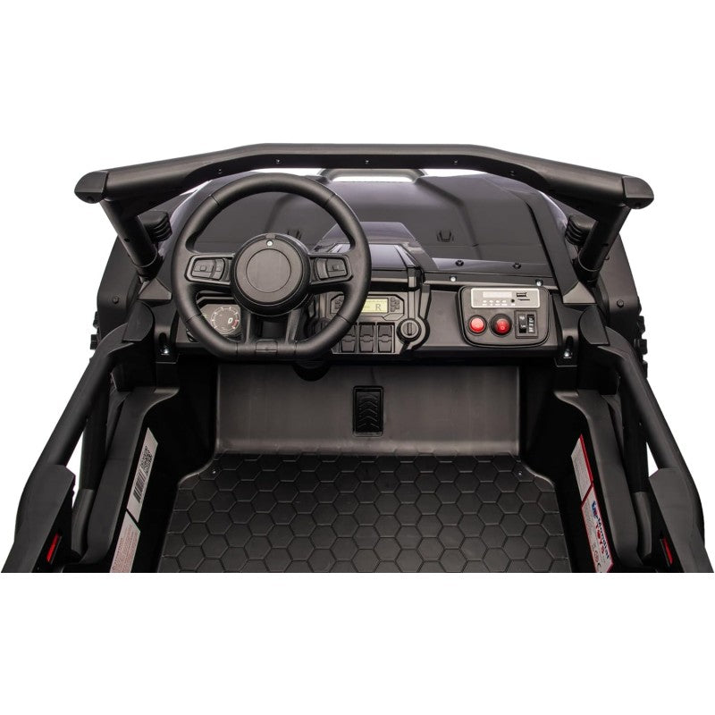 Macchina Elettrica per Bambini 2 Posti Honda Talon 24V Maxi Buggy con Ruote in Gomma e 4 Motori Potenti – Variante Nero