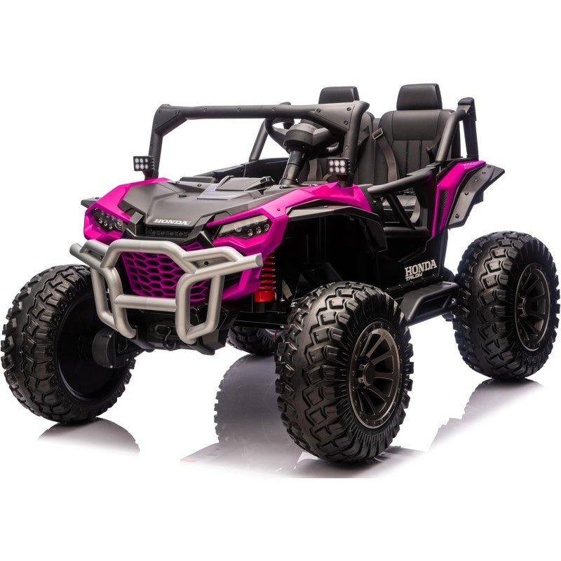 Macchina Elettrica per Bambini 2 Posti Honda Talon 24V Maxi Buggy con Ruote in Gomma e 4 Motori Potenti – Variante Rosa