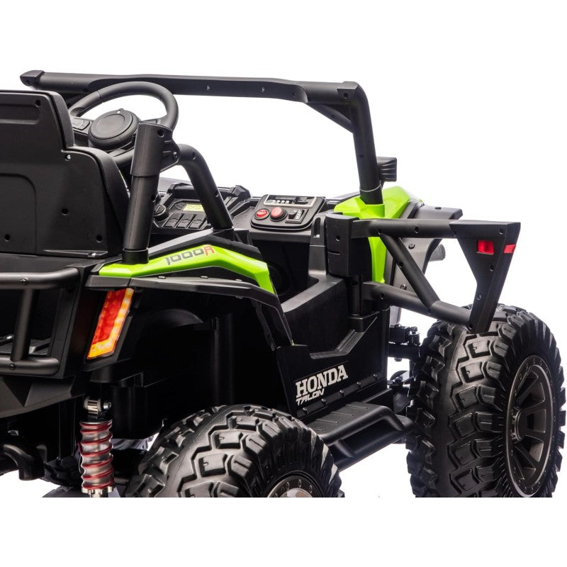 Macchina Elettrica per Bambini 2 Posti Honda Talon 24V Maxi Buggy con Ruote in Gomma e 4 Motori Potenti – Variante Verde