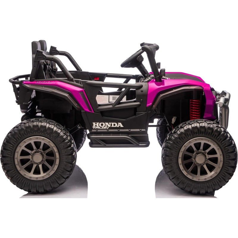 Macchina Elettrica per Bambini 2 Posti Honda Talon 24V Maxi Buggy con Ruote in Gomma e 4 Motori Potenti – Variante Rosa
