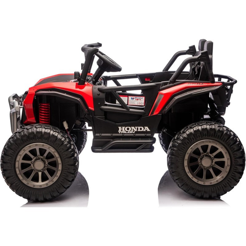 Macchina Elettrica per Bambini 2 Posti Honda Talon 24V Maxi Buggy con Ruote in Gomma e 4 Motori Potenti – Variante Rosso