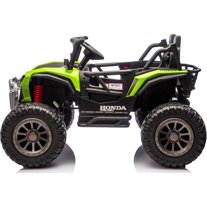 Macchina Elettrica per Bambini 2 Posti Honda Talon 24V Maxi Buggy con Ruote in Gomma e 4 Motori Potenti – Variante Verde