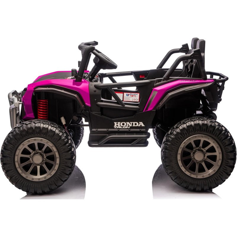 Macchina Elettrica per Bambini 2 Posti Honda Talon 24V Maxi Buggy con Ruote in Gomma e 4 Motori Potenti – Variante Rosa
