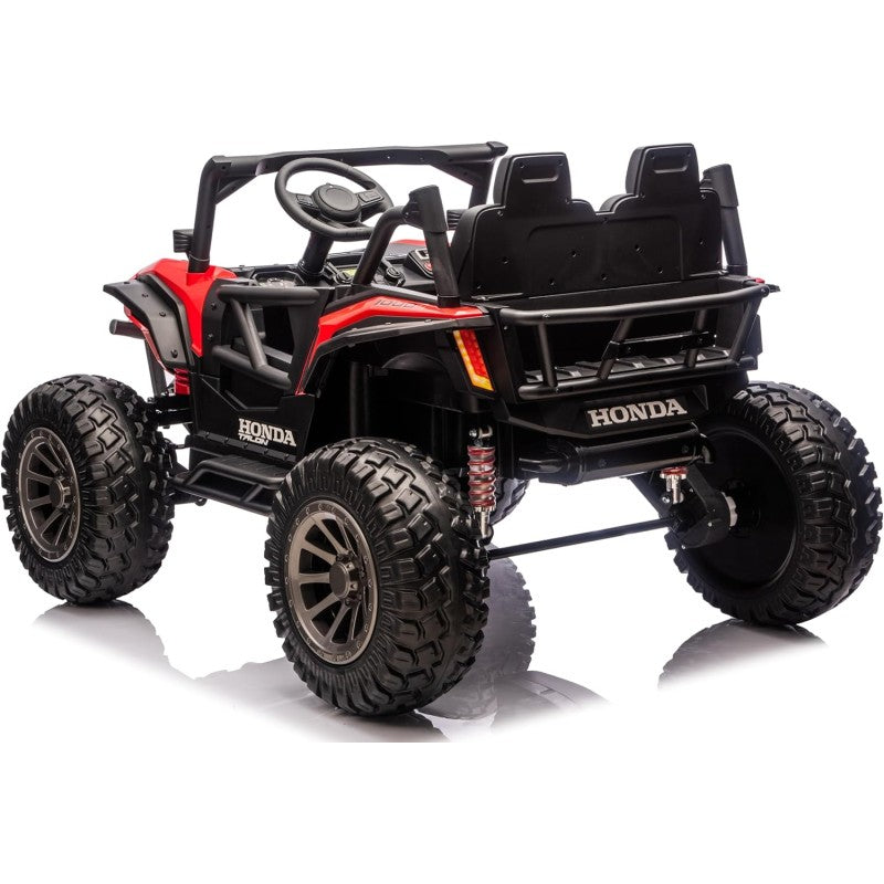 Macchina Elettrica per Bambini 2 Posti Honda Talon 24V Maxi Buggy con Ruote in Gomma e 4 Motori Potenti – Variante Rosso