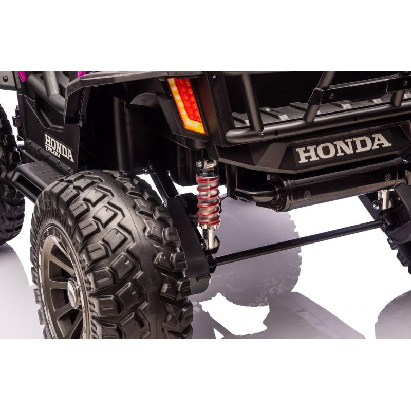 Macchina Elettrica per Bambini 2 Posti Honda Talon 24V Maxi Buggy con Ruote in Gomma e 4 Motori Potenti – Variante Rosa