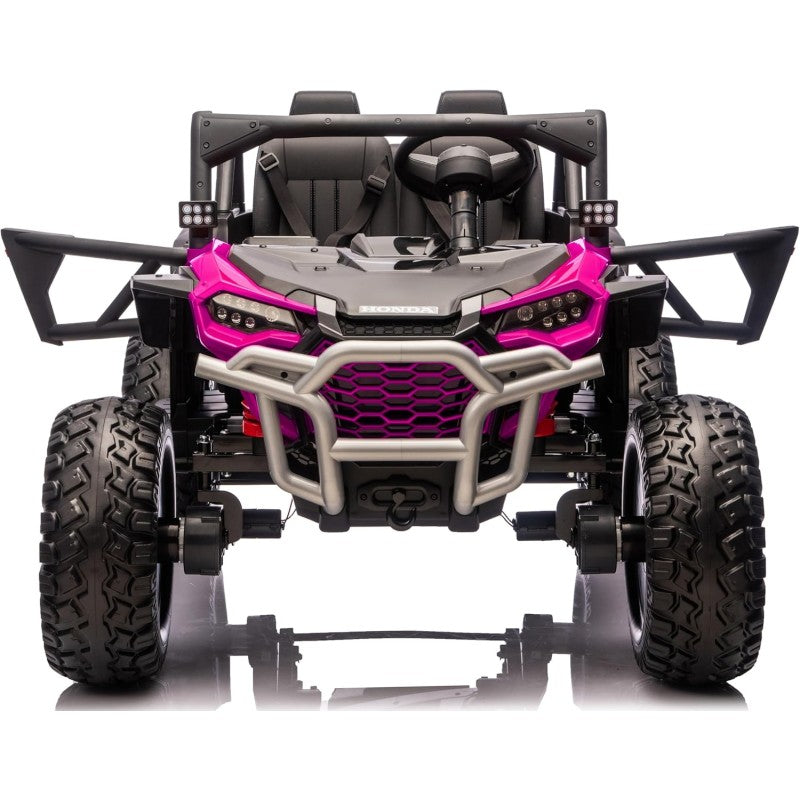 Macchina Elettrica per Bambini 2 Posti Honda Talon 24V Maxi Buggy con Ruote in Gomma e 4 Motori Potenti – Variante Rosa
