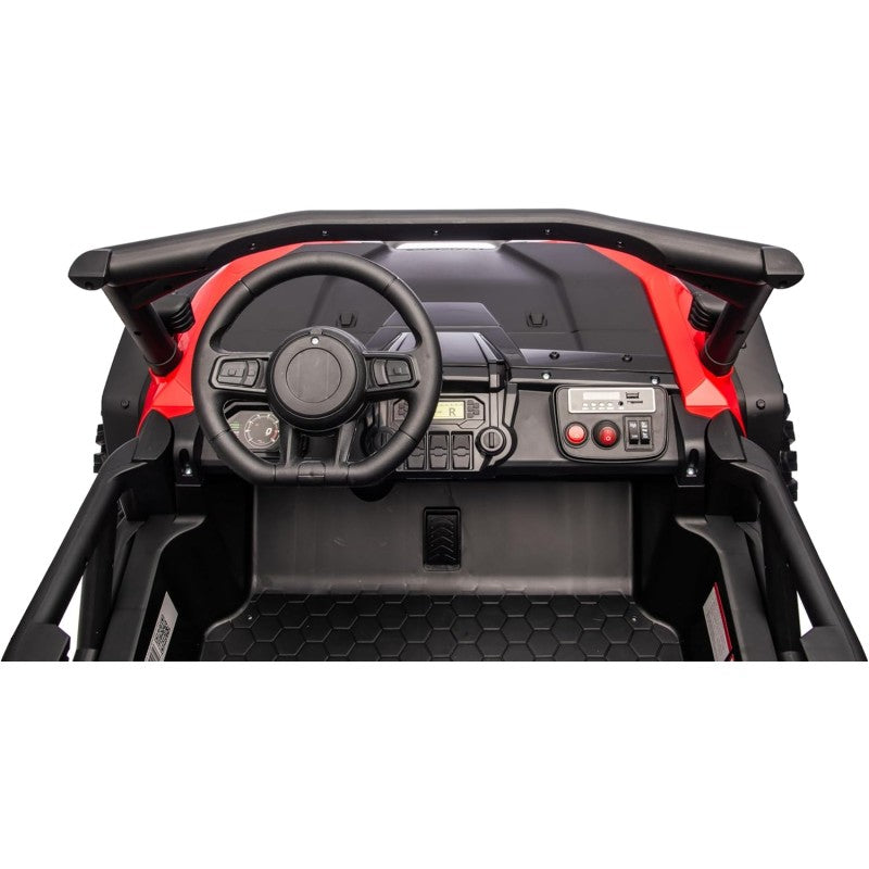 Macchina Elettrica per Bambini 2 Posti Honda Talon 24V Maxi Buggy con Ruote in Gomma e 4 Motori Potenti – Variante Rosso