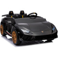 Auto Elettrica Macchina per Bambini 24V Lamborghini Huracan Spyder 2 Posti con Sedile in Pelle e Ruote in Gomma