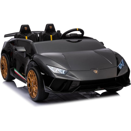 Auto Elettrica Macchina per Bambini 24V Lamborghini Huracan Spyder 2 Posti con Sedile in Pelle e Ruote in Gomma