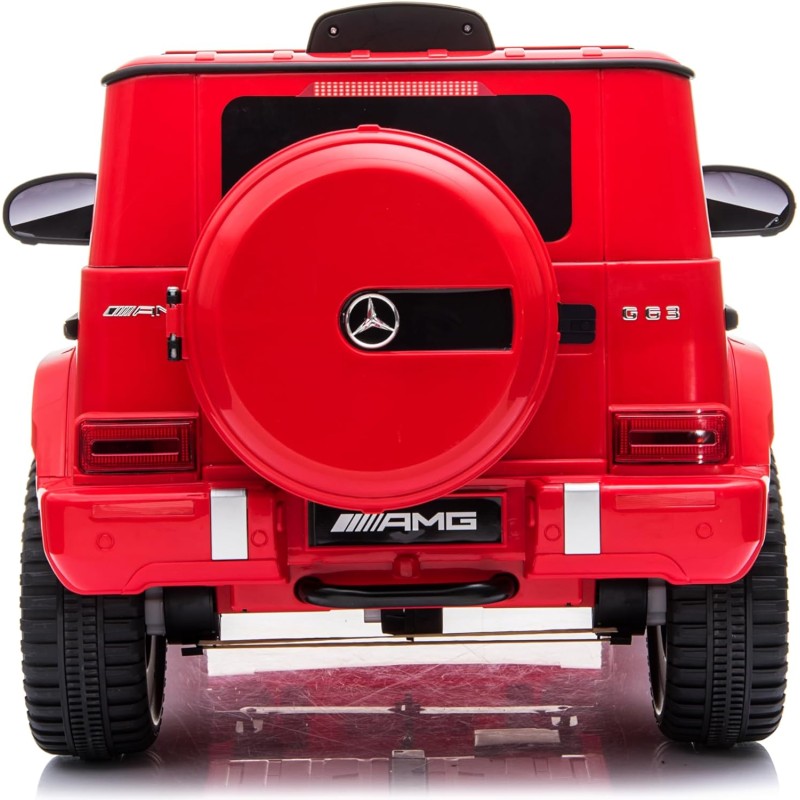 Macchina Elettrica Per Bambini Mercedes-Benz AMG G63 con Sedile in Pelle 12V – Variante Rosso