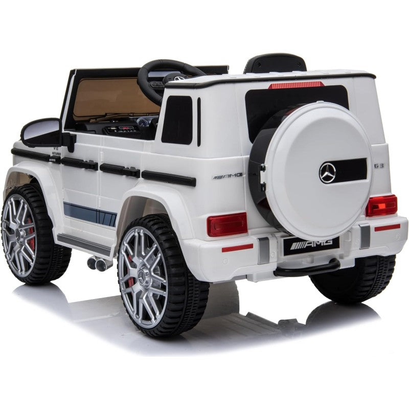 Macchina Elettrica Per Bambini Mercedes-Benz AMG G63 con Sedile in Pelle 12V – Variante Bianco