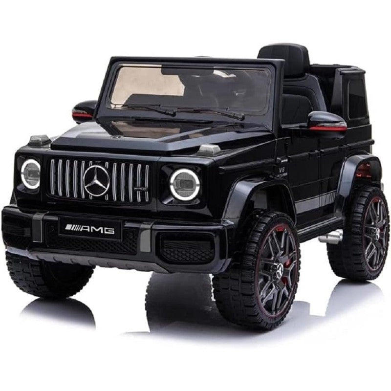 Macchina Elettrica Per Bambini Mercedes-Benz AMG G63 con Sedile in Pelle 12V - Nero