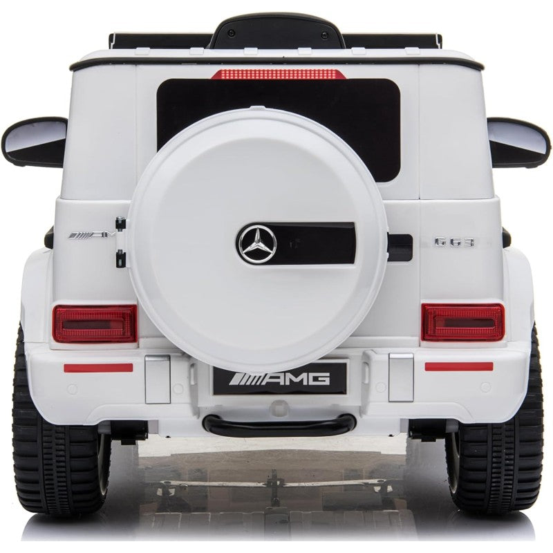Macchina Elettrica Per Bambini Mercedes-Benz AMG G63 con Sedile in Pelle 12V – Variante Bianco