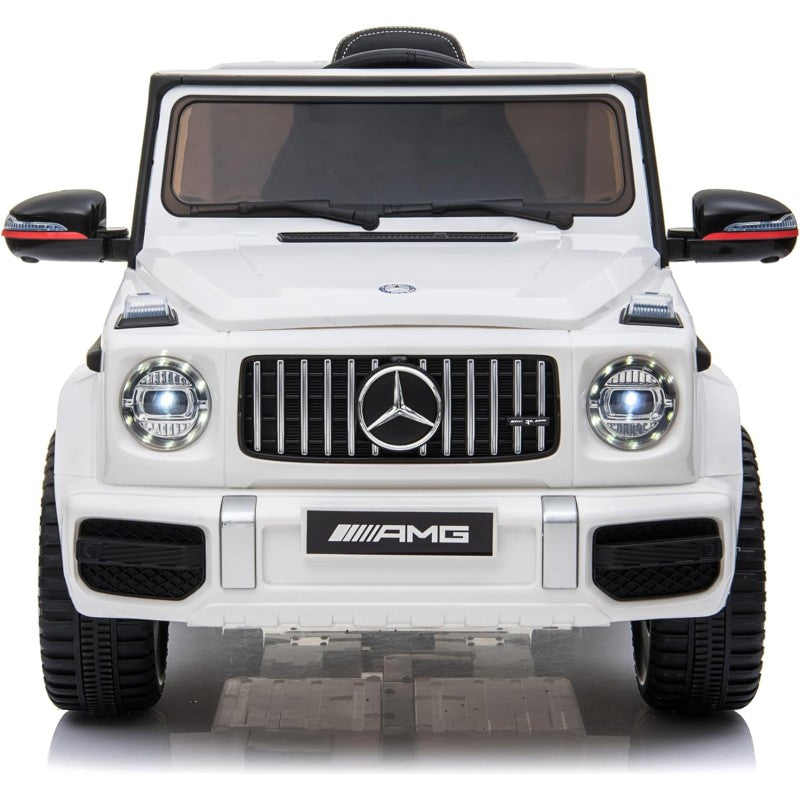 Macchina Elettrica Per Bambini Mercedes-Benz AMG G63 con Sedile in Pelle 12V – Variante Bianco