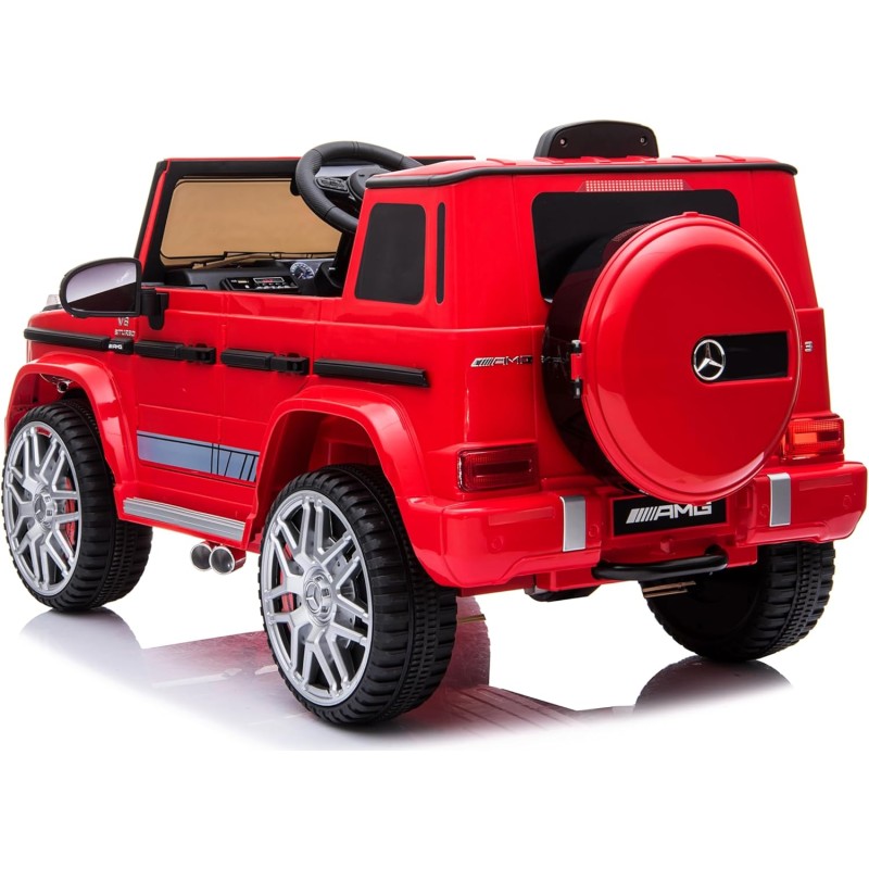 Macchina Elettrica Per Bambini Mercedes-Benz AMG G63 con Sedile in Pelle 12V – Variante Rosso