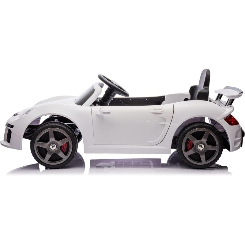 Macchina Elettrica per Bambini Porsche Ruf Ctr3 Telecomandata con Cintura di Sicurezza a 5 Punti Porte Apribili 12V – Variante Bianco