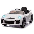 Macchina Elettrica per Bambini Porsche Ruf Ctr3 Telecomandata con Cintura di Sicurezza a 5 Punti Porte Apribili 12V – Variante Bianco