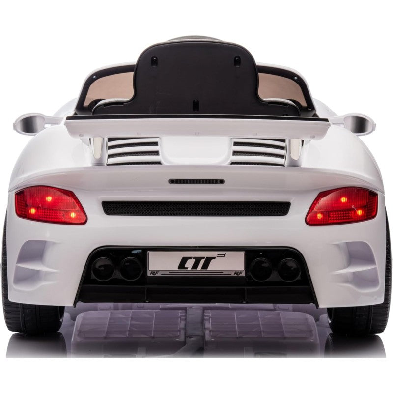 Macchina Elettrica per Bambini Porsche Ruf Ctr3 Telecomandata con Cintura di Sicurezza a 5 Punti Porte Apribili 12V – Variante Bianco