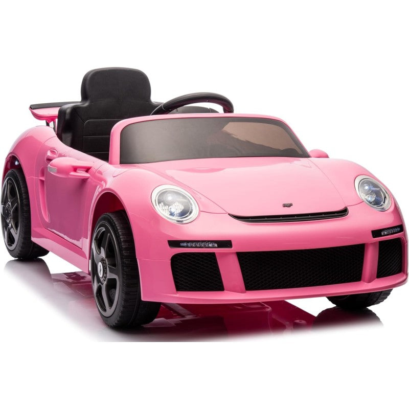 Macchina Elettrica per Bambini Porsche Ruf Ctr3 Telecomandata con Cintura di Sicurezza a 5 Punti Porte Apribili 12V – Variante Rosa