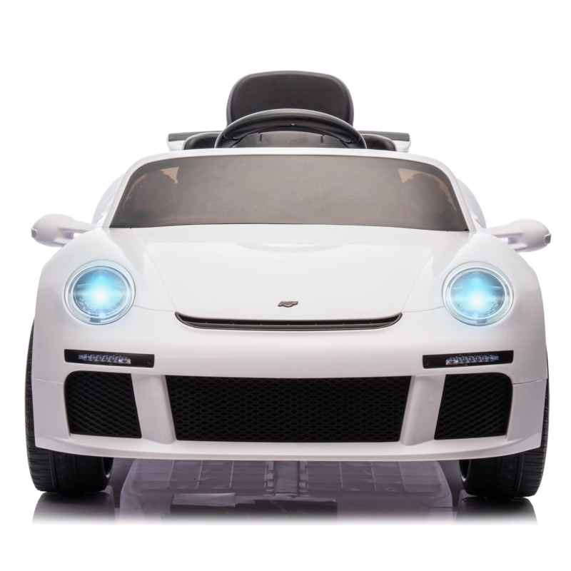 Macchina Elettrica per Bambini Porsche Ruf Ctr3 Telecomandata con Cintura di Sicurezza a 5 Punti Porte Apribili 12V – Variante Bianco