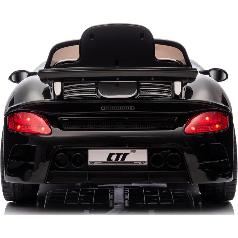 Macchina Elettrica per Bambini Porsche Ruf Ctr3 Telecomandata con Cintura di Sicurezza a 5 Punti Porte Apribili 12V – Variante Nero