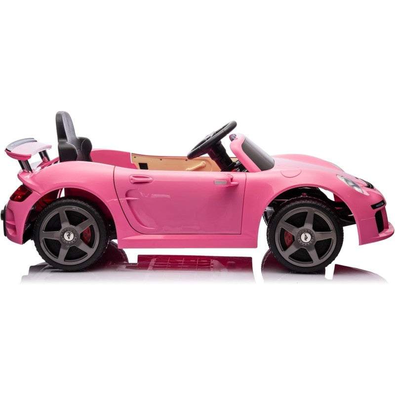 Macchina Elettrica per Bambini Porsche Ruf Ctr3 Telecomandata con Cintura di Sicurezza a 5 Punti Porte Apribili 12V – Variante Rosa