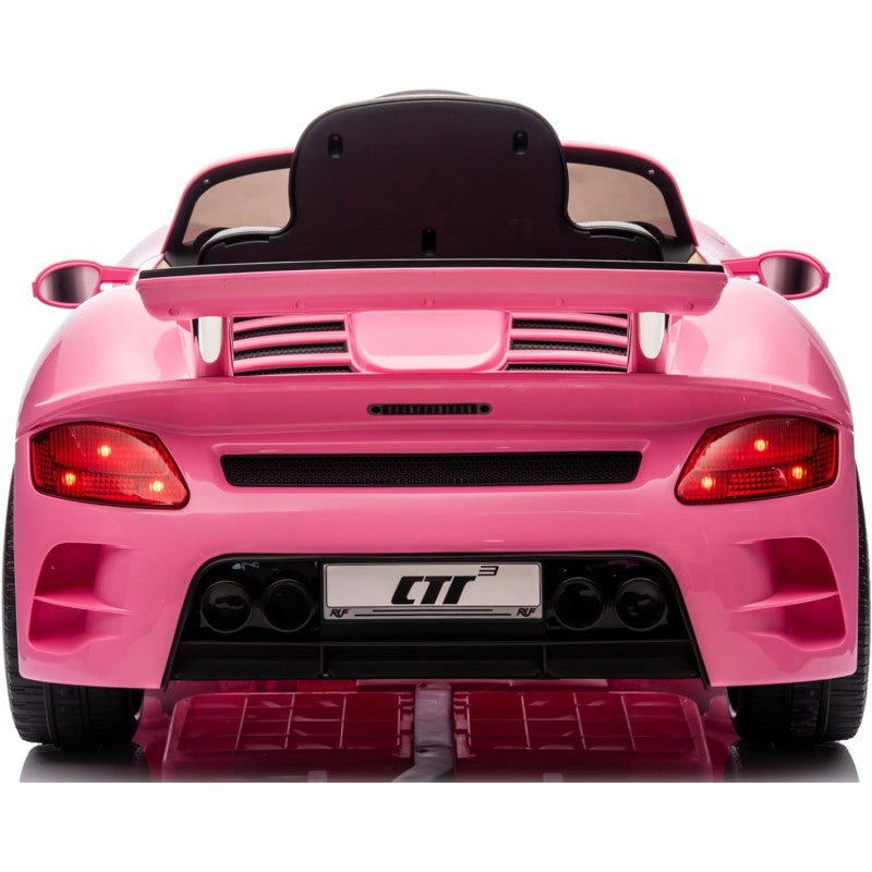 Macchina Elettrica per Bambini Porsche Ruf Ctr3 Telecomandata con Cintura di Sicurezza a 5 Punti Porte Apribili 12V – Variante Rosa