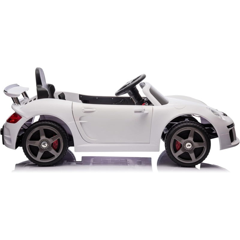Macchina Elettrica per Bambini Porsche Ruf Ctr3 Telecomandata con Cintura di Sicurezza a 5 Punti Porte Apribili 12V – Variante Bianco