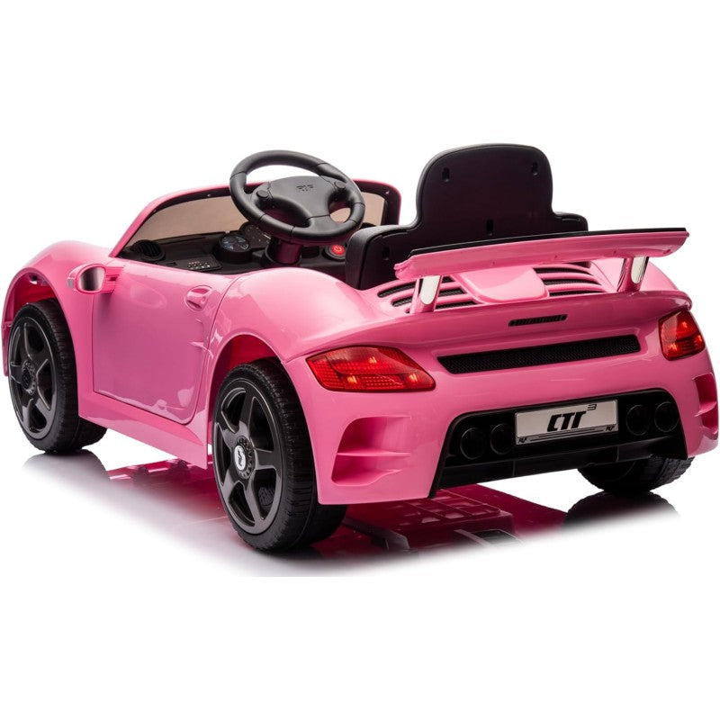 Macchina Elettrica per Bambini Porsche Ruf Ctr3 Telecomandata con Cintura di Sicurezza a 5 Punti Porte Apribili 12V – Variante Rosa